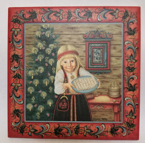 15242-11 6" Ceramic Tile: Lefse Girl