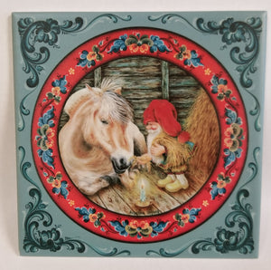 15242-72 6" Ceramic Tile: Fjord Horse