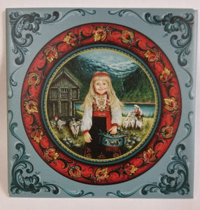 15242-74 6" Ceramic Tile: Nina with Tine Box