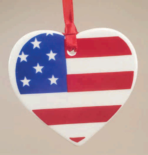 1719505 Porcelain Heart Ornament: US Flag, 3