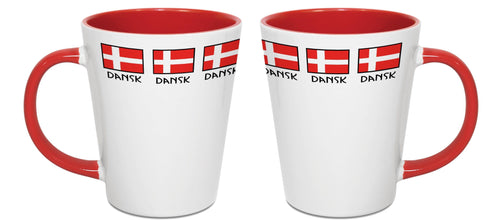 18012-03 Latte Mug: Danish Flags