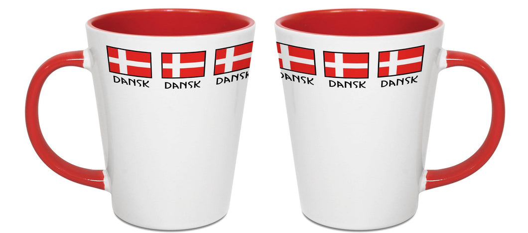 18012-03 Latte Mug: Danish Flags