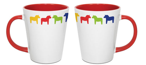 18191-05 Red Latte: Multi Dala Horse