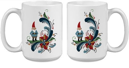 18282-00 Mighty 15oz Mug: Nisse Rosemaling