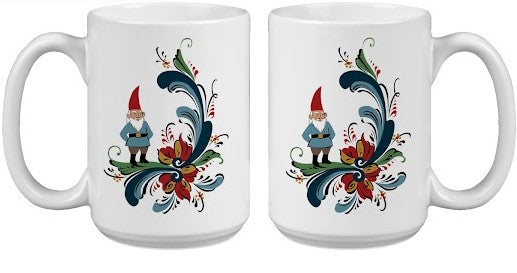 18282-00 Mighty 15oz Mug: Nisse Rosemaling