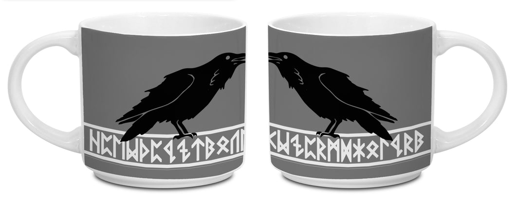 18326-02 Viking Mug: Odin's Ravens, 14 oz.