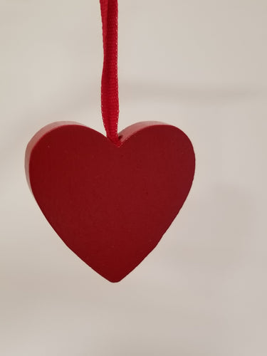 44639-05 Red Wooden Ornament: Heart