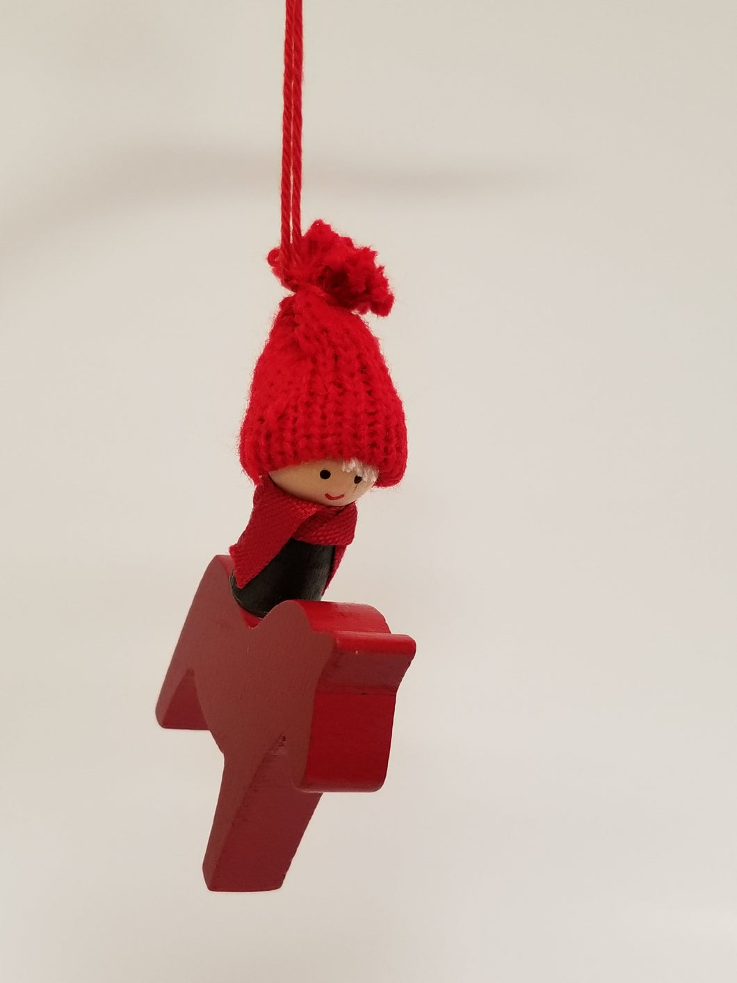 44662-00 Wooden Ornament: Boy on Dala Horse, 3