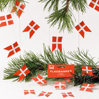 31660-00 Danish Flag Garland, ~78 inches, 2 garlands per pack