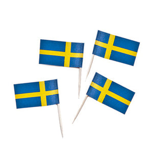 31756-01 Swedish Flag Picks, 50 per pack