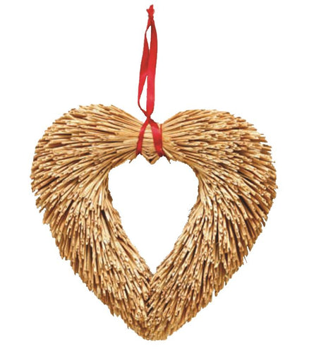 40034-00 Straw Heart Wreath, 12