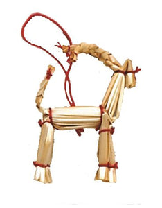 40130-00 Straw Goat Ornament, 3"Tall