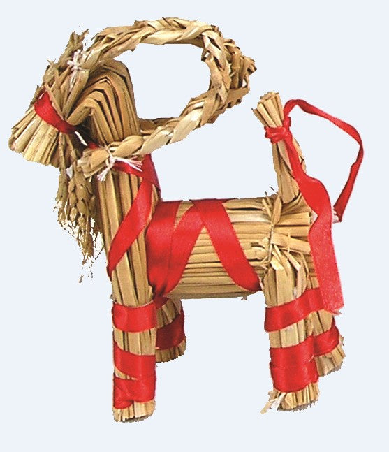 40140-00 Straw Goat with Red Ribbon, 6