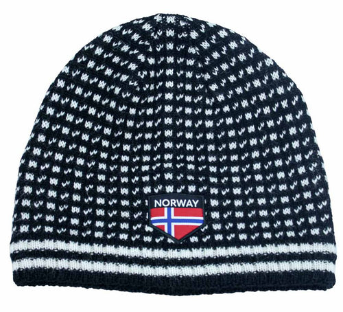 438946 Knitted Hat, Islender; Black/White