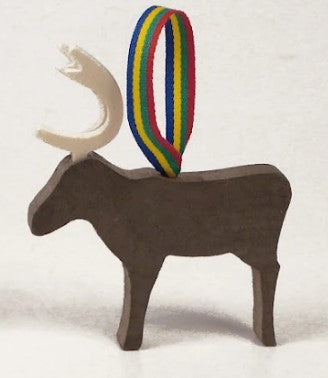 44677-08 Reindeer Ornament; Warm Grey