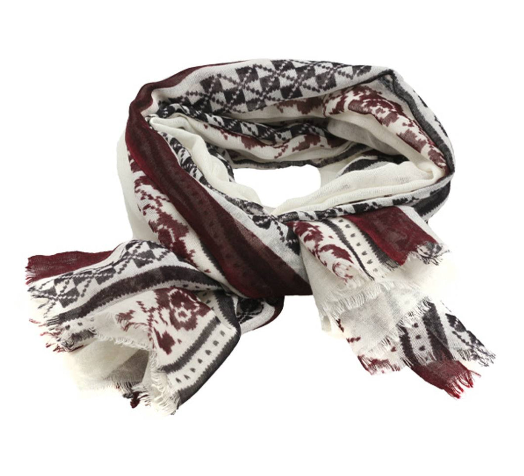 452030 100% Wool Scarf: Hurdalsrosa White