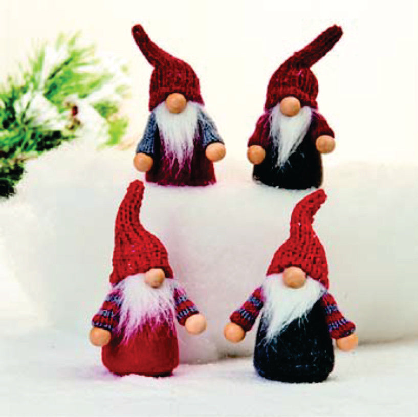 4741500 Red/Grey Soft Santa's, 2 per Assorted Box