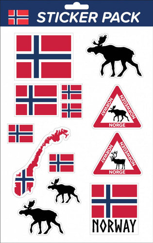 500856 Norway Sticker Pack of 12