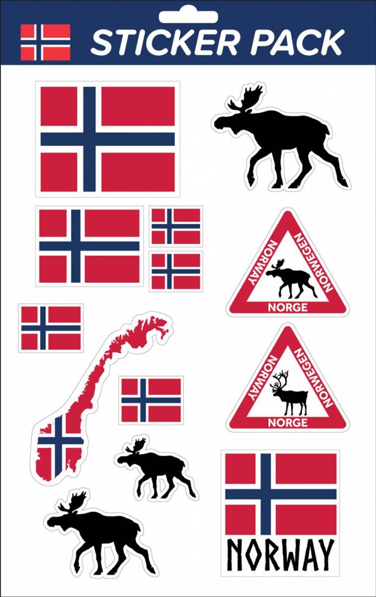 500856 Norway Sticker Pack of 12