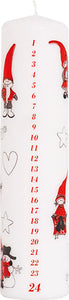 53416-00 Advent Calendar Candles, 4 Assorted