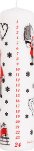 53416-00 Advent Calendar Candles, 4 Assorted