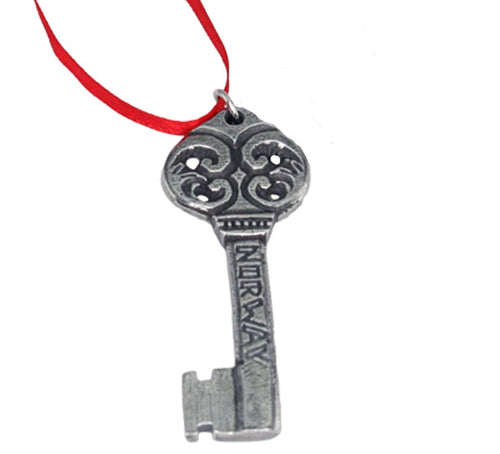 625608 Pewter Ornament: Key to Norway