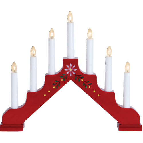 62935-05 7-Lite Candolier: Adam, Red