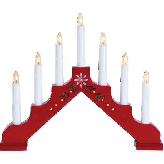 62935-05 7-Lite Candolier: Adam, Red