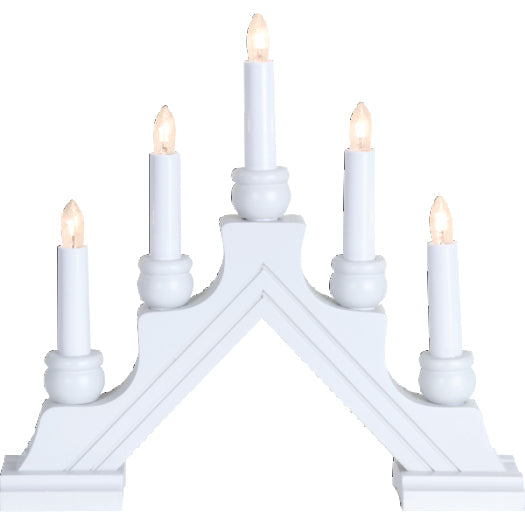 62946-08 5-Lite Candolier: Karin, White