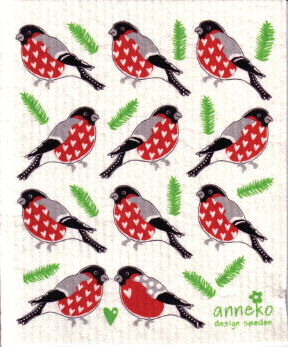 80469-27 Cellulose Dishcloth: Swedish Robin