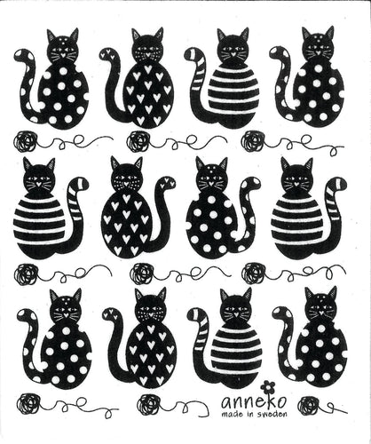 80469-37 Dishcloth: Black Cats