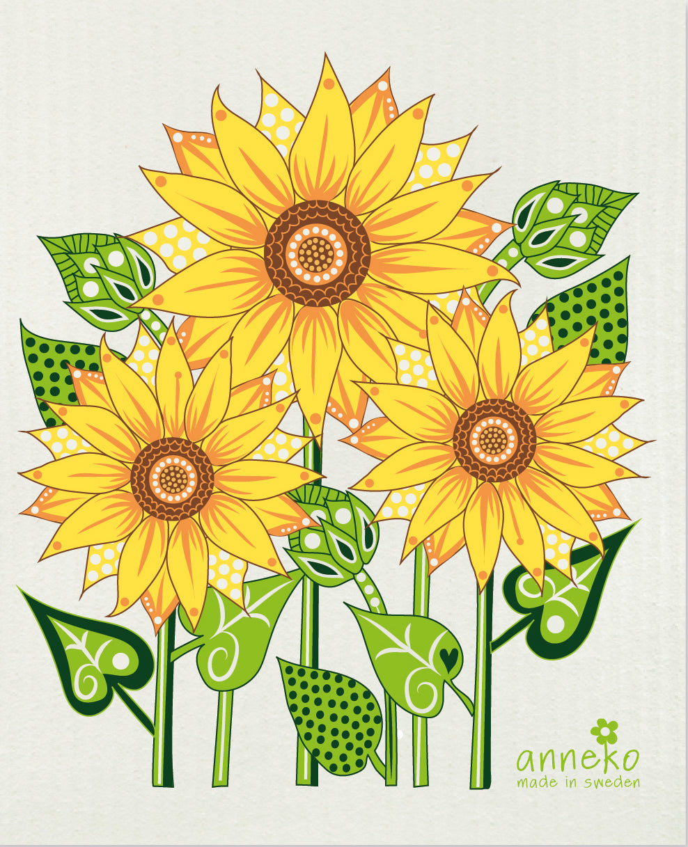 80469-53 Cellulose Dishcloth: Sunflowers