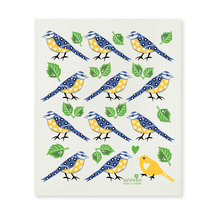 80469-66 Cellulose Dishcloth: Bluebirds