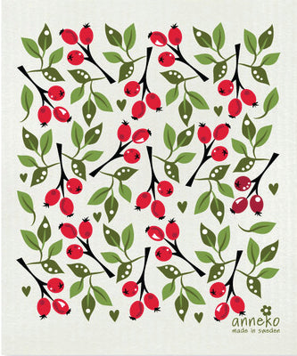 80469-72 Cellulose Dishcloth: Rose Hips