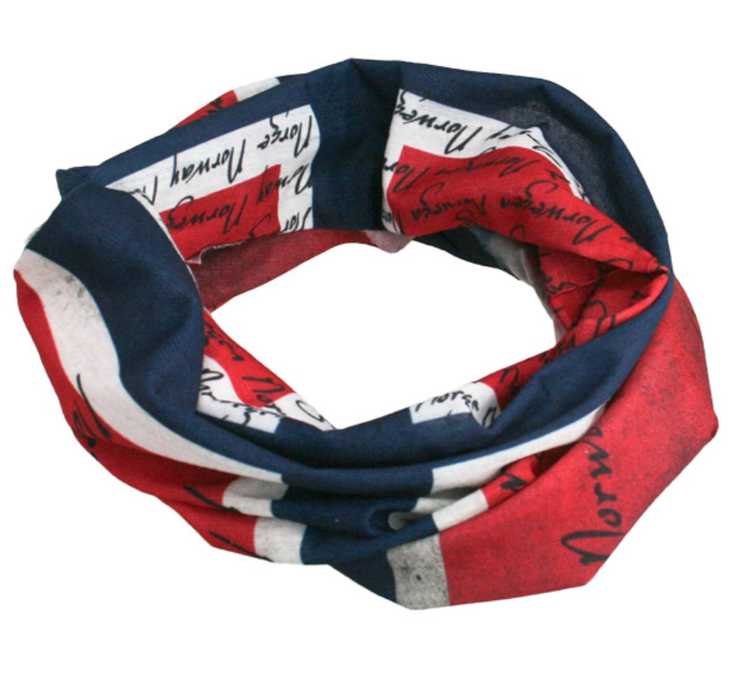 80473-01 Norwegian Flag Bandana, 100% Polyester