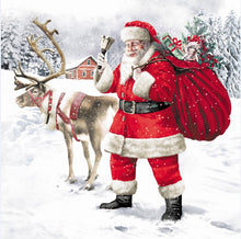 Load image into Gallery viewer, 92011-00 Lunch Napkins: Santas Outdoors, 3 Assorted