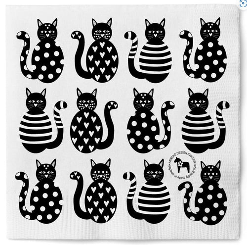 92202-00 Napkins: Black Cats