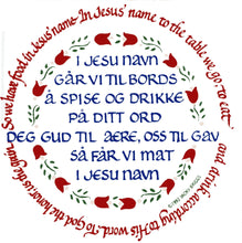 Load image into Gallery viewer, 93157-02 6" Ceramic Tile: Norwegian Table Prayer