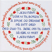 Load image into Gallery viewer, 93157-02 6" Ceramic Tile: Norwegian Table Prayer