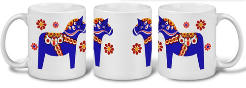 93601-01 11oz C-Mug: Blue Dala Horse