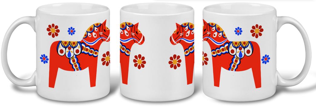 93601-05 11oz C-Mug: Red Dala Horse
