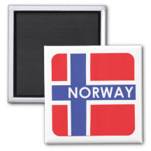 15254-02 Magnet: Norwegian Flag, 2" Square