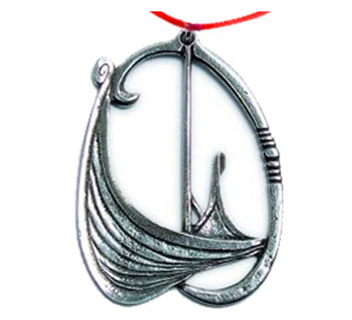 625650 Pewter Ornament: Viking Ship Oseberg