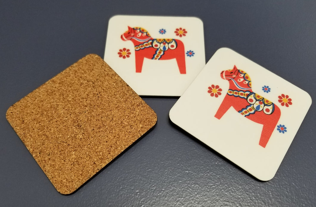30587-00 Coaster: Red Dala Horse