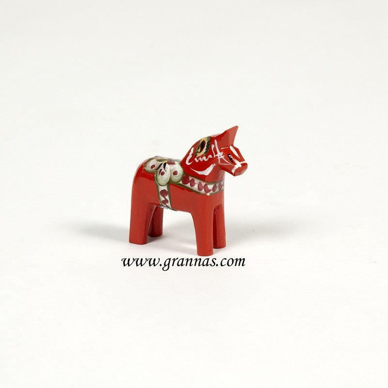 60207-04 Red Wooden Dala Horse, 5cm
