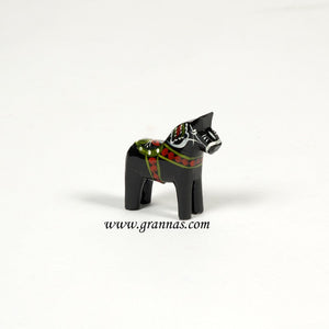 6020709 2" Black Dala Horse, 5cm