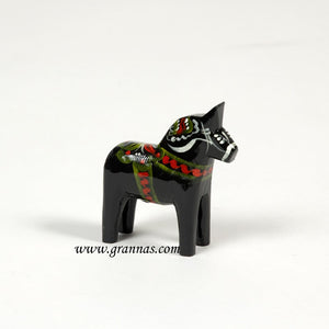 6020509 3" Black Dala Horse, 7cm