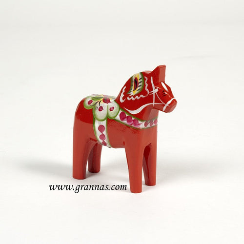 60203-04 Red Wooden Dala Horse, 10cm