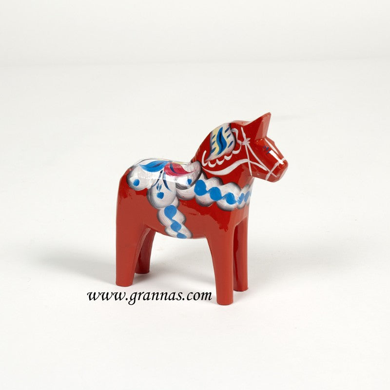 60199-04 Red Wooden Dala Horse, 13cm