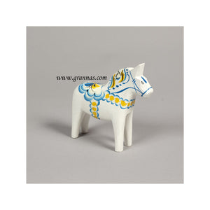6021308 6.25" White Dala Horse, 15cm